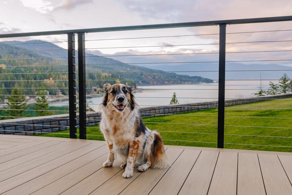 Cable railing installation by Maisy Railing