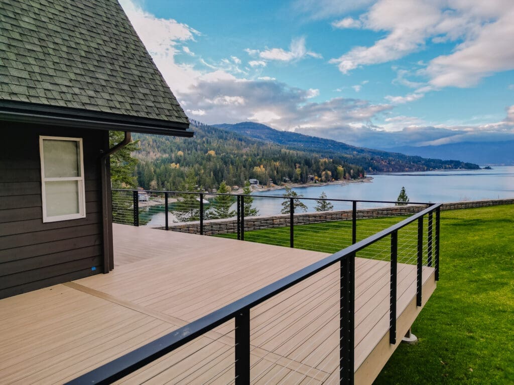 Cable railing installation by Maisy Railing