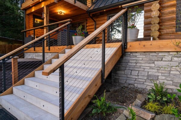 Stairs Cable Railing – 42 in. Fascia Mounted, Matte Black - Image 2
