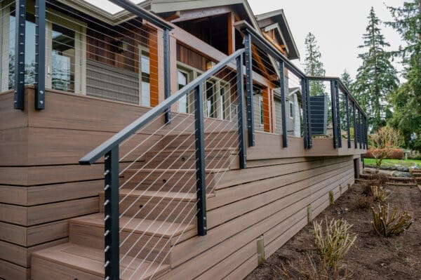 Stairs Cable Railing – 42 in. Fascia Mounted, Matte Black