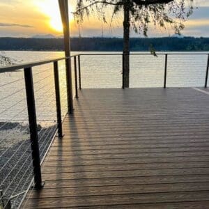 Cable Railing – Deck – Surface Mounted – 42 in. – Matte Black