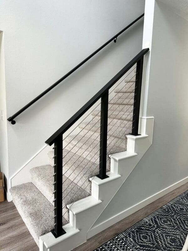 Cable Railing – Stairs – Surface Mounted – 42 in. – Matte Black