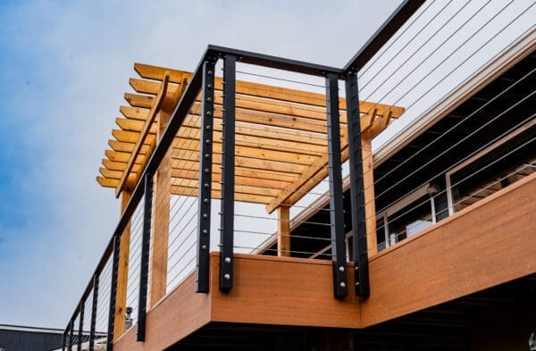 Deck Cable Railing – 42 in. Fascia Mounted, Matte Black