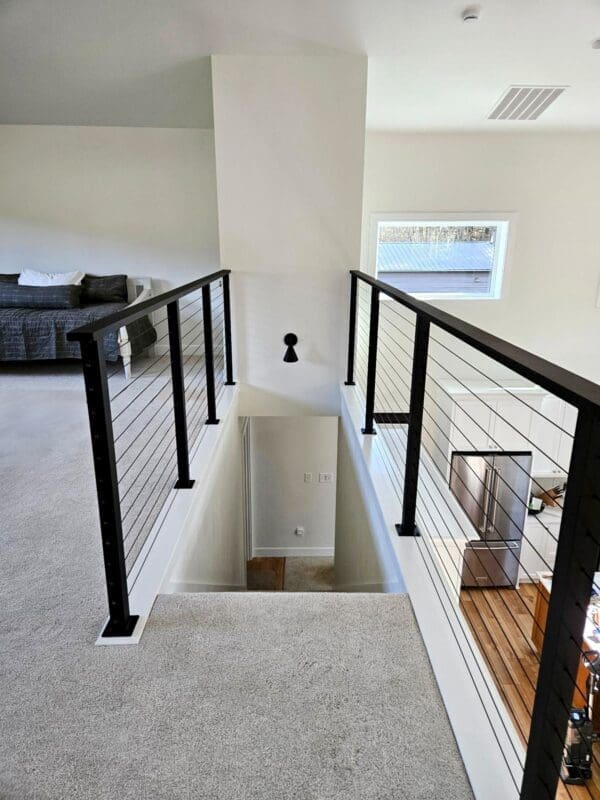 Cable Railing – Stairs – Surface Mounted – 42 in. – Matte Black - Image 3